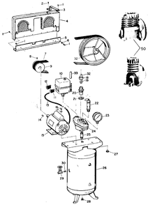 Air-Compressor Parts Diagram and Parts List for VS2439  Campbell Hausfeld Compressor